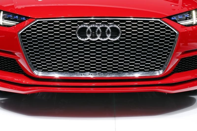 © Reuters. An Audi TT Sportback Concept car is displayed on media day at the Paris Mondial de l'Automobile