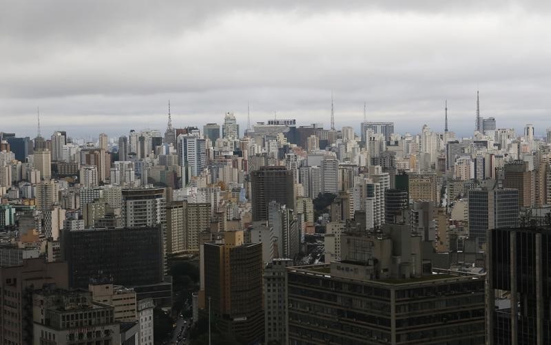 © Reuters. Vista aérea do centro de São Paulo 