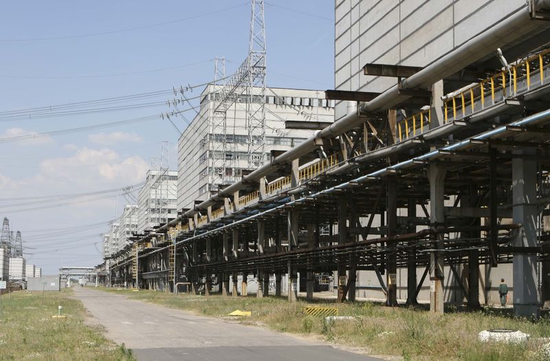 © Reuters. Visão exterior da usina nuclear Zaporizhzhya na cidade de Enerhodar