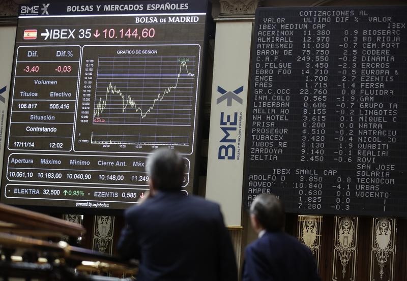 © Reuters. El Ibex cierra en tablas la última jornada de un 2014 en el que subió un 3,66%