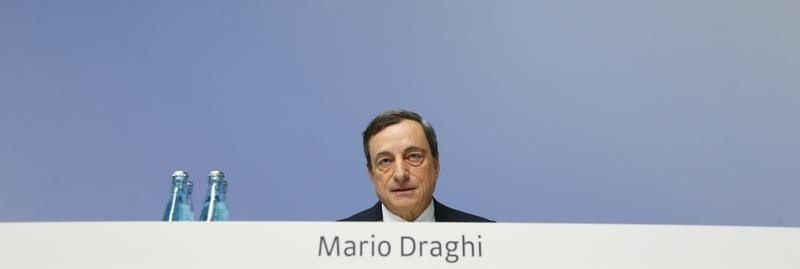 © Reuters. Il numero uno della Bce Mario Draghi 