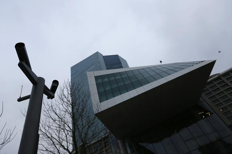 © Reuters. Birds fly past the new ECB headquarters in Frankfurt