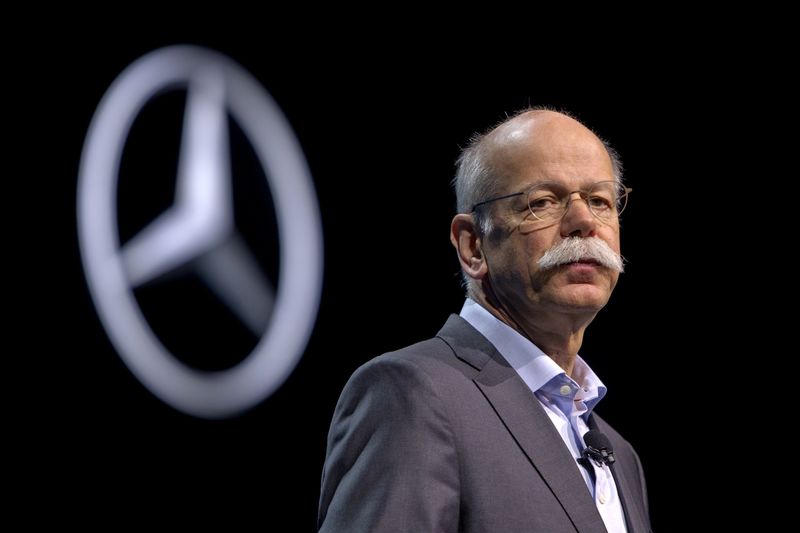 © Reuters. Zetsche, head of Mercedes-Benz cars, looks on during the 2015 International Consumer Electronics Show in Las Vegas