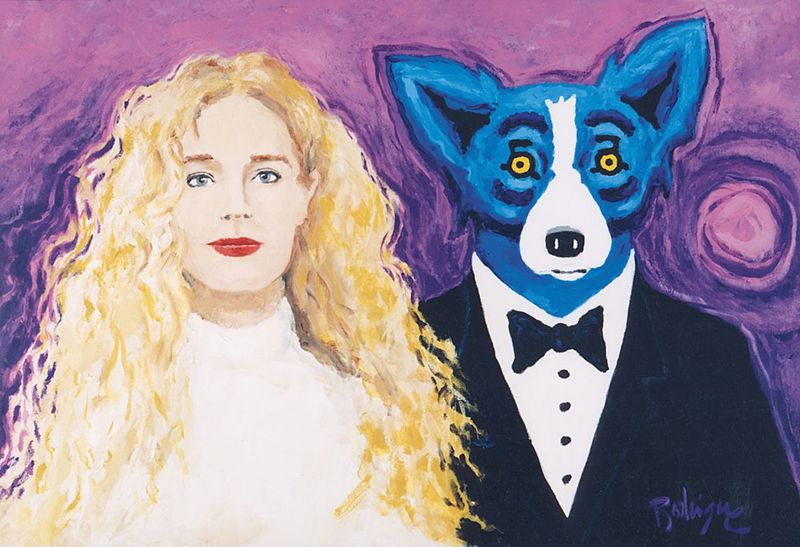 © Reuters. Pintura de 1997 "Wendy and Me", do artista norte-americano George Rodrigue