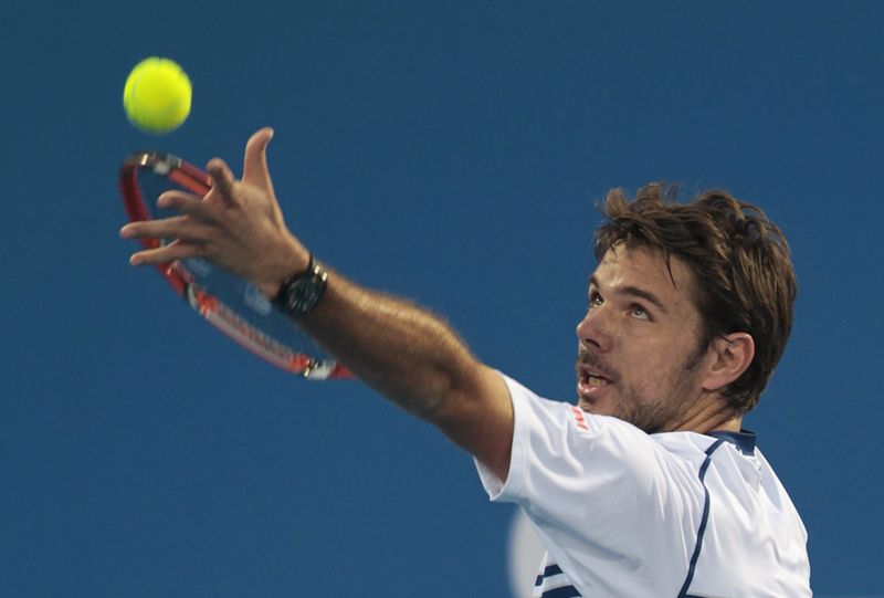 © Reuters. Wawrinka derrota a Coric y pasa a cuartos de final en Chennai