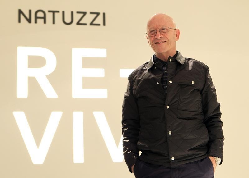 © Reuters. Natuzzi Group's CEO and President Pasquale Natuzzi poses for a photo in a store downtown Milan