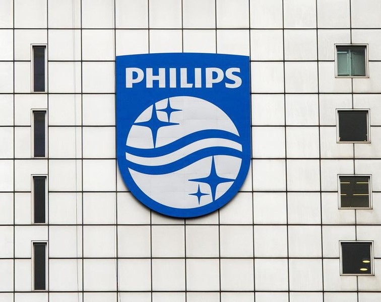 © Reuters. A Philips logo is seen at Philips headquarters in Amsterdam