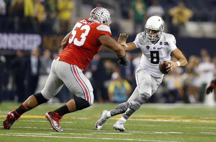 © Reuters. NCAA Football: National Championship-Ohio State vs Oregon