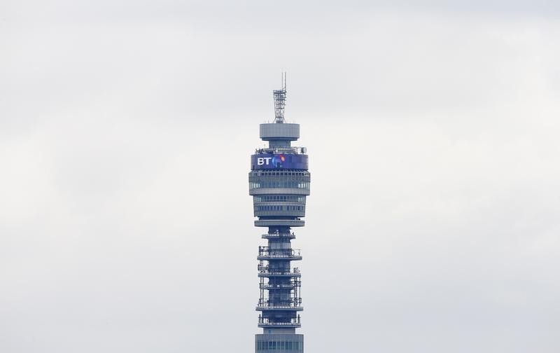 © Reuters. The BT communication tower is seen from Primrose Hill in London