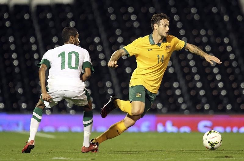 © Reuters. هيرد لاعب استراليا خارج كأس اسيا بسبب الاصابة