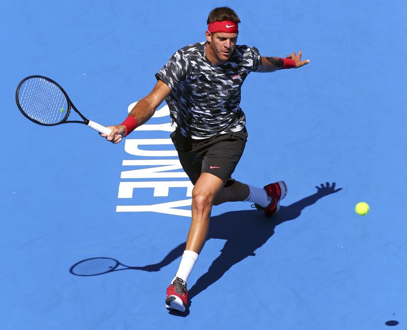 © Reuters. Del Potro cae en cuartos de final de final en Sídney en su regreso al circuito