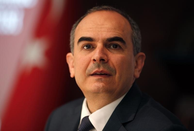 © Reuters. Turkey's central bank governor Erdem Basci addresses the general assembly of the bank in Ankara