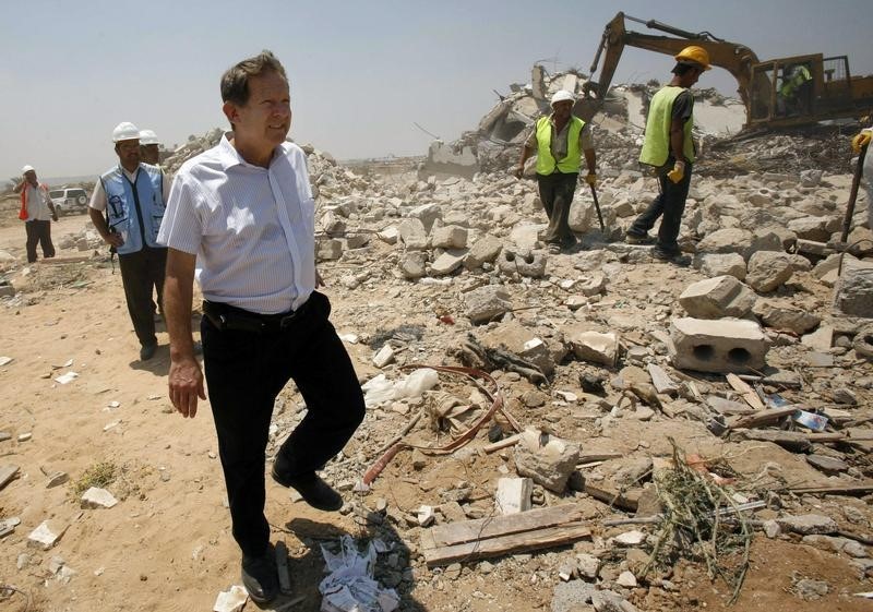 © Reuters.  Jens-Anders Toyberg-Frandzen, da ONU, em visita à Faixa de Gaza em 2009