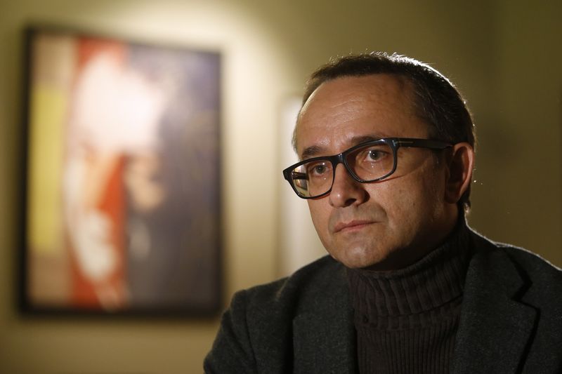 © Reuters. Diretor russo Andrei Zvyagintsev, de Leviatã", em entrevista em Moscou