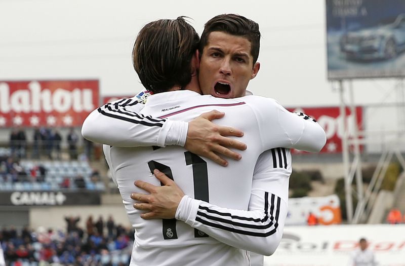 © Reuters. El Real Madrid gana 3-0 al Getafe con doblete de Ronaldo