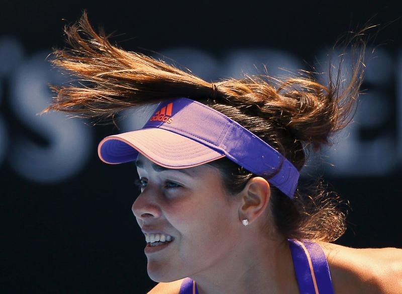 © Reuters. هراديتسكا تطيح بايفانوفيتش خارج بطولة استراليا المفتوحة للتنس