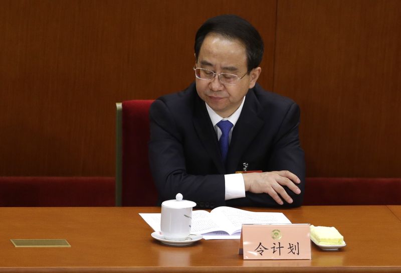 © Reuters. File photo of Ling Jihua during a plenary meeting of the 12th CPPCC at the Great Hall of the People in Beijing