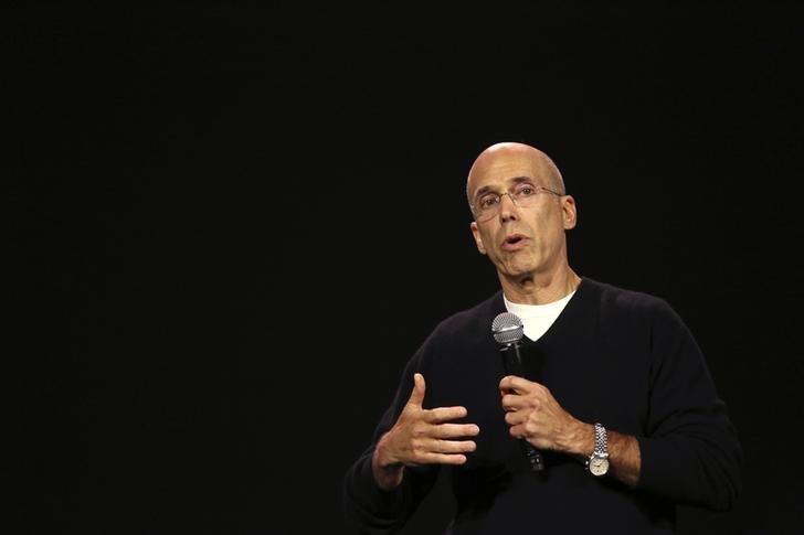 © Reuters. Presidente-executivo da Dreamworks, Jeffrey Katzenberg, durante apresentação em Las Vegas