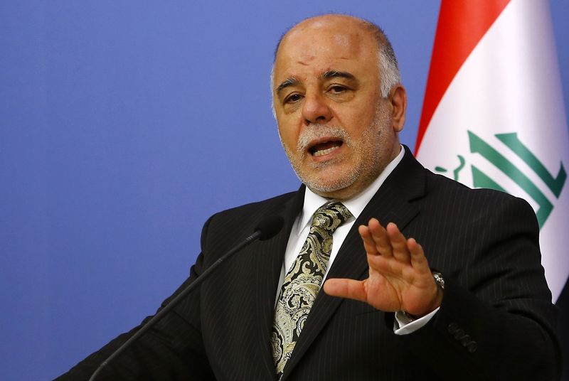 © Reuters. العبادي :الغرب وإيران يساعدان العراق ضد تنظيم الدولة الإسلامية