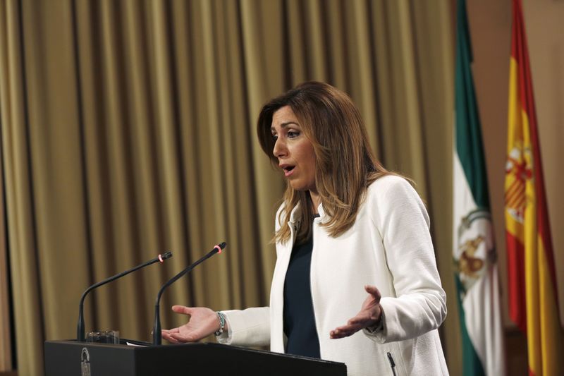 © Reuters. La socialista Susana Díaz adelanta las elecciones andaluzas al 22 de marzo