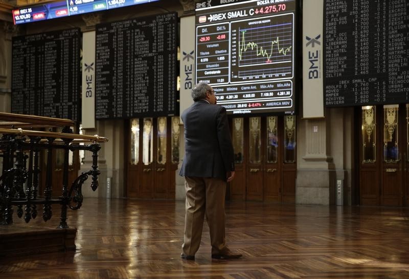 © Reuters. La bolsa española abre con leve recorte tras ocho sesiones alcistas 