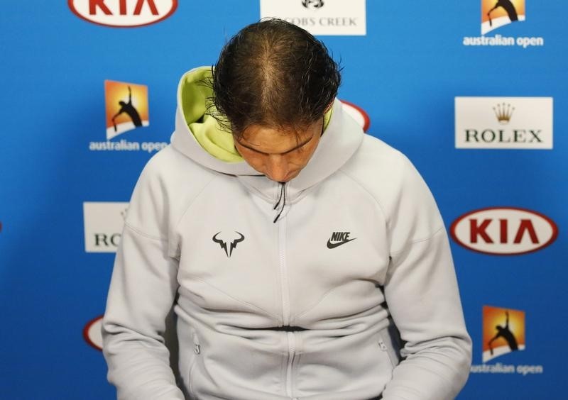 © Reuters. Nadal se va decepcionado de Melbourne pero contento por su regreso a las pistas