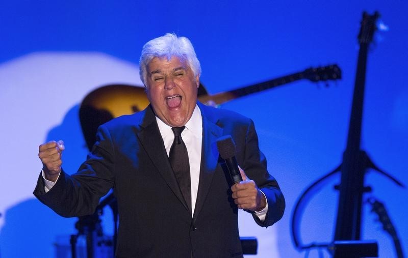 © Reuters. Comedian Jay Leno hosts the 2014 Carousel of Hope Ball at the Beverly Hilton Hotel in Beverly Hills