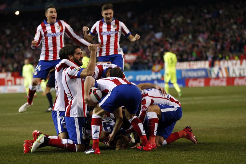 © Reuters. Simeone, orgulloso de la actitud rebelde del Atlético