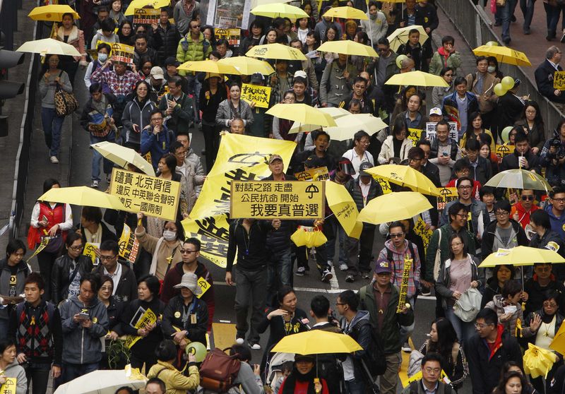 © Reuters. Vuelven las protestas a Hong Kong