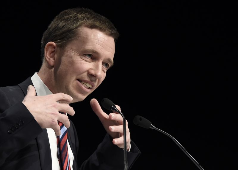 © Reuters. AfD Chairman Lucke speaks during a party meeting in Bremen