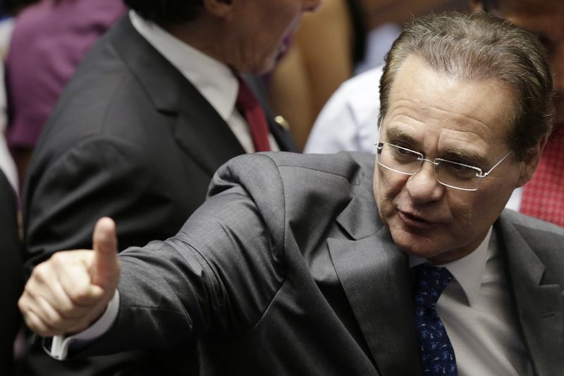 © Reuters. Senador Renan Calheiros (PMDB-AL), reeleito presidente do Senado