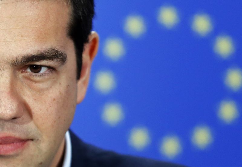 © Reuters. Il premier greco Alexis Tsipras oggi all'Europarlamento di Bruxelles