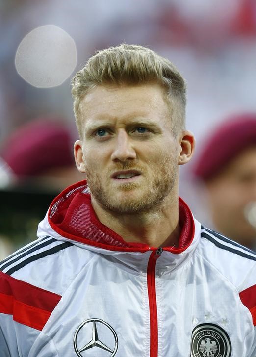 © Reuters. Jogador alemão Andre Schuerrle, novo reforço do Wolfsburg em Mainz