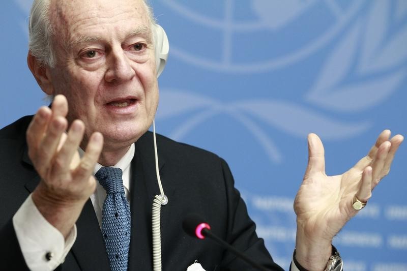 © Reuters. دبلوماسيون: خطة الأمم المتحدة لوقف إطلاق النار بمناطق في سوريا "جمدت"