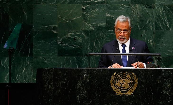 © Reuters. Xanana Gusmão na Assembleia Geral da ONU