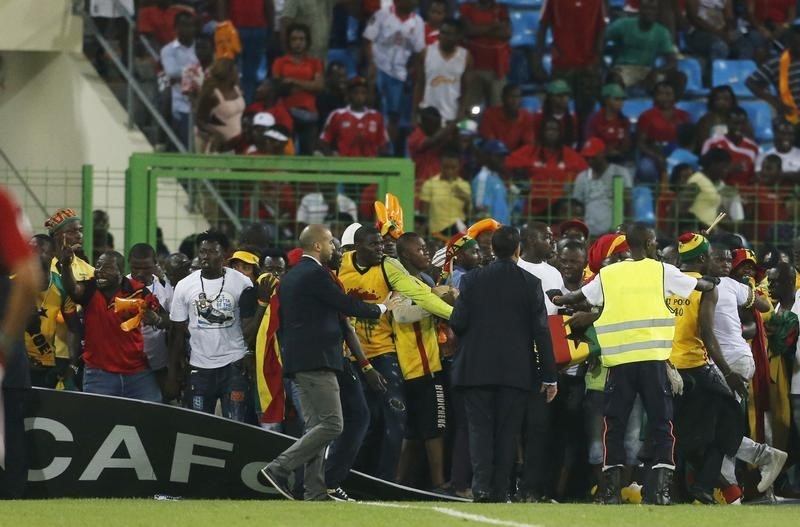 © Reuters. الكونجو الديمقراطية مندهشة من عدم إلغاء مباراة المركز الثالث