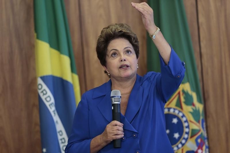 © Reuters. Presidente Dilma Rousseff durante evento no Palácio do Planalto