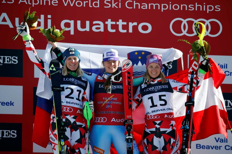 © Reuters. Alpine Skiing: FIS World Championships-Women's Alpine Combined Slalom Run