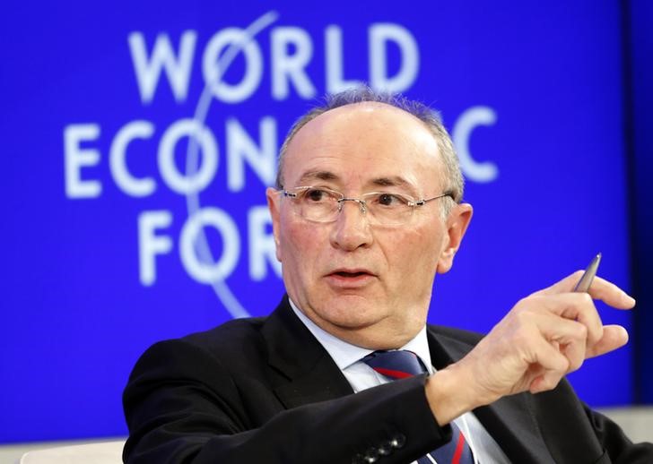 © Reuters. L'Ad di Unicredit, Federico Ghizzoni, al Wef di Davos.