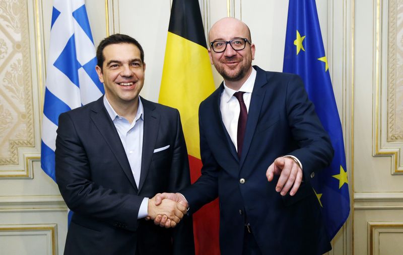 © Reuters. Tsipras, en Bruselas mientras se acerca el plazo para llegar a un acuerdo