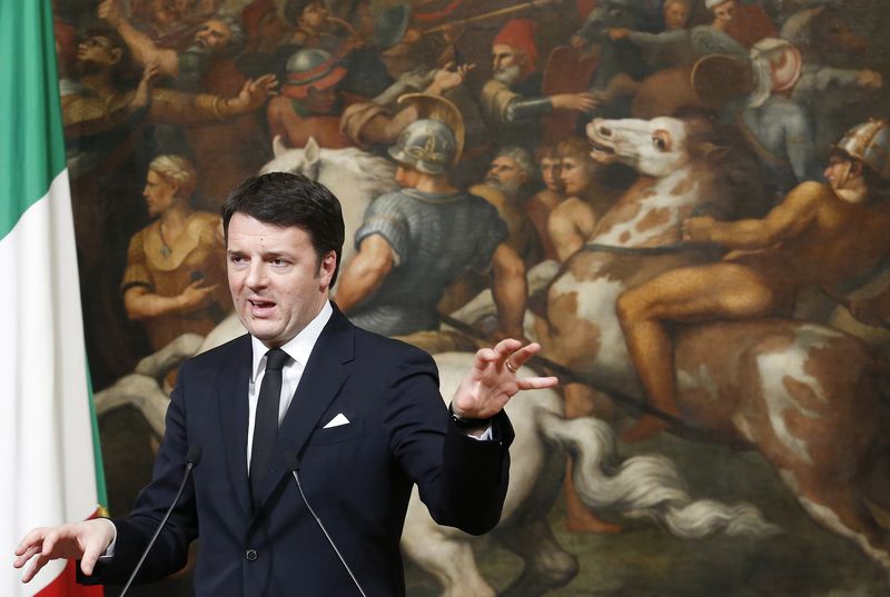 © Reuters. Il presidente del Consiglio Matteo Renzi