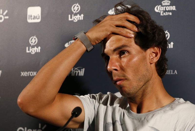 © Reuters. Nadal concede entrevista no Rio de Janeiro