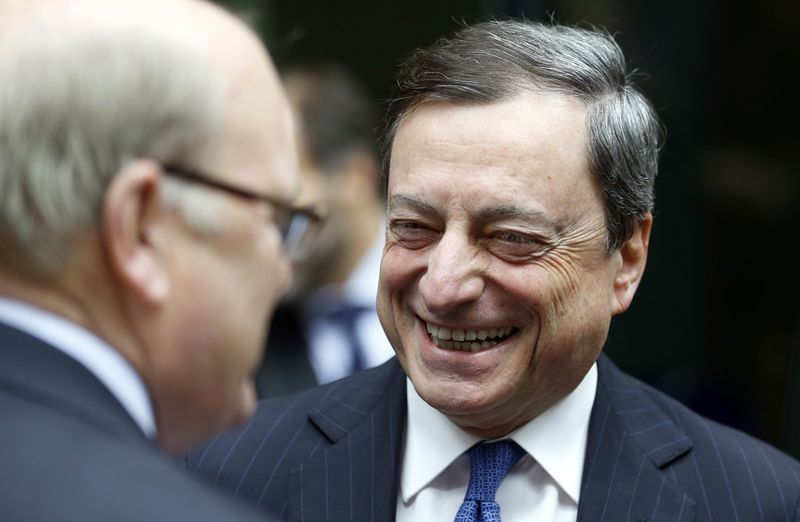 © Reuters. Draghi del BCE no ve sentido en especular sobre la salida de Grecia del euro