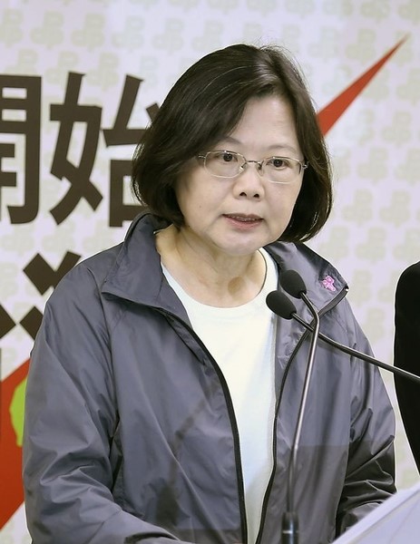 © Reuters. زعيمة المعارضة في تايوان ترشح نفسها لخوض انتخابات الرئاسة