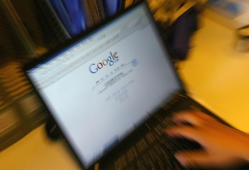 © Reuters. Laptop screen shows the homepage of Google.cn. in Beijing