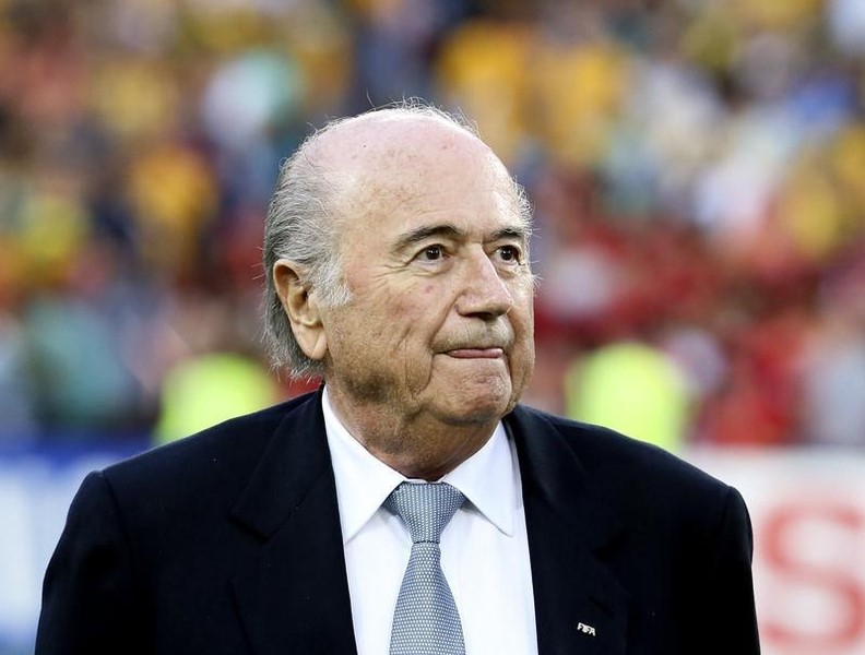 © Reuters. Presidente da Fifa, Joseph Blatter, durante a final da Copa Asiática de futebol em Sydney 