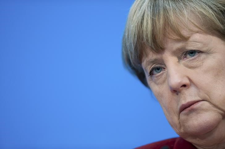© Reuters. Chanceler alemã, Angela Merkel, durante entrevista coletiva em Berlim