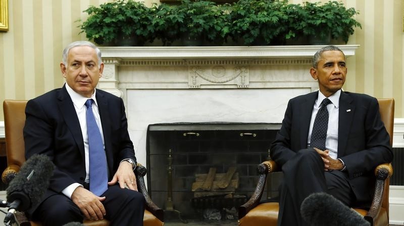© Reuters. نتنياهو على مسار تصادم مع البيت الأبيض بشأن ايران