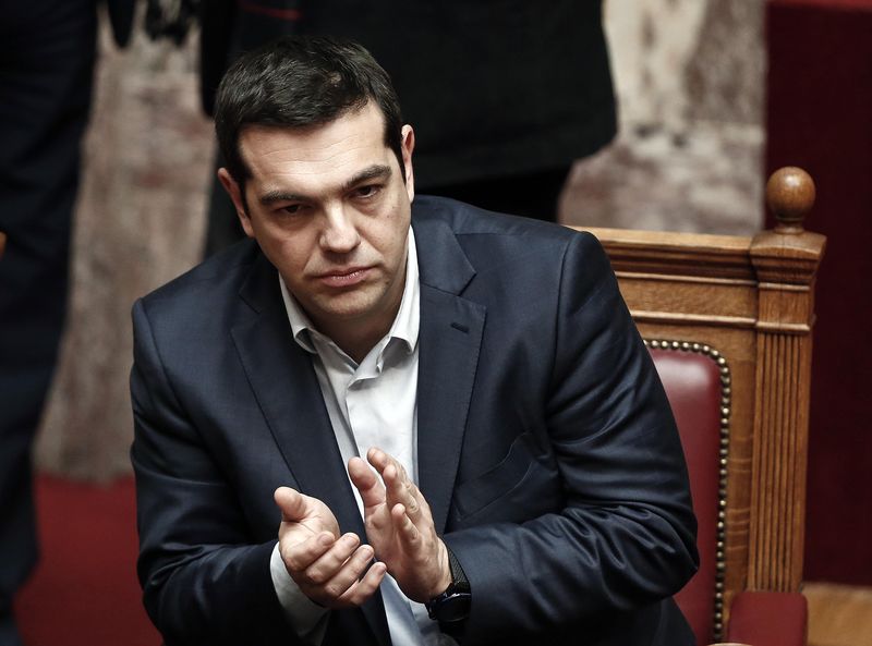 © Reuters. Premiê grego, Alexis Tsipras, durante sessão no Parlamento