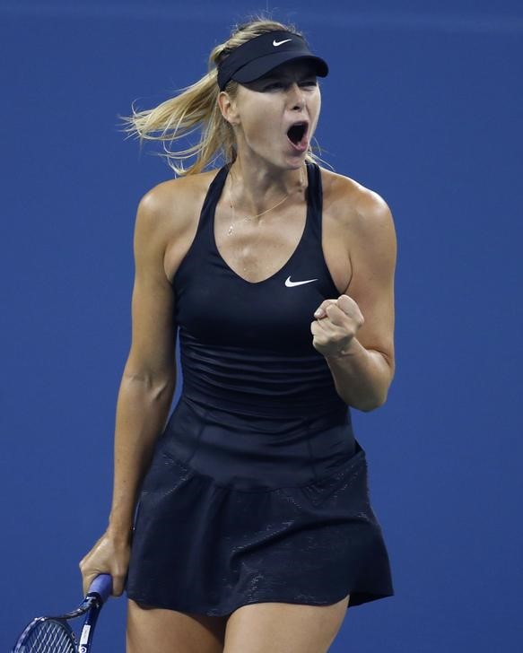 © Reuters. Maria Sharapova celebrando vitória no U.S Open, em Nova York